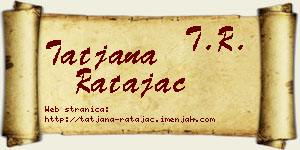Tatjana Ratajac vizit kartica